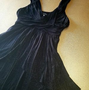 Sparkly black gold sleeveless top